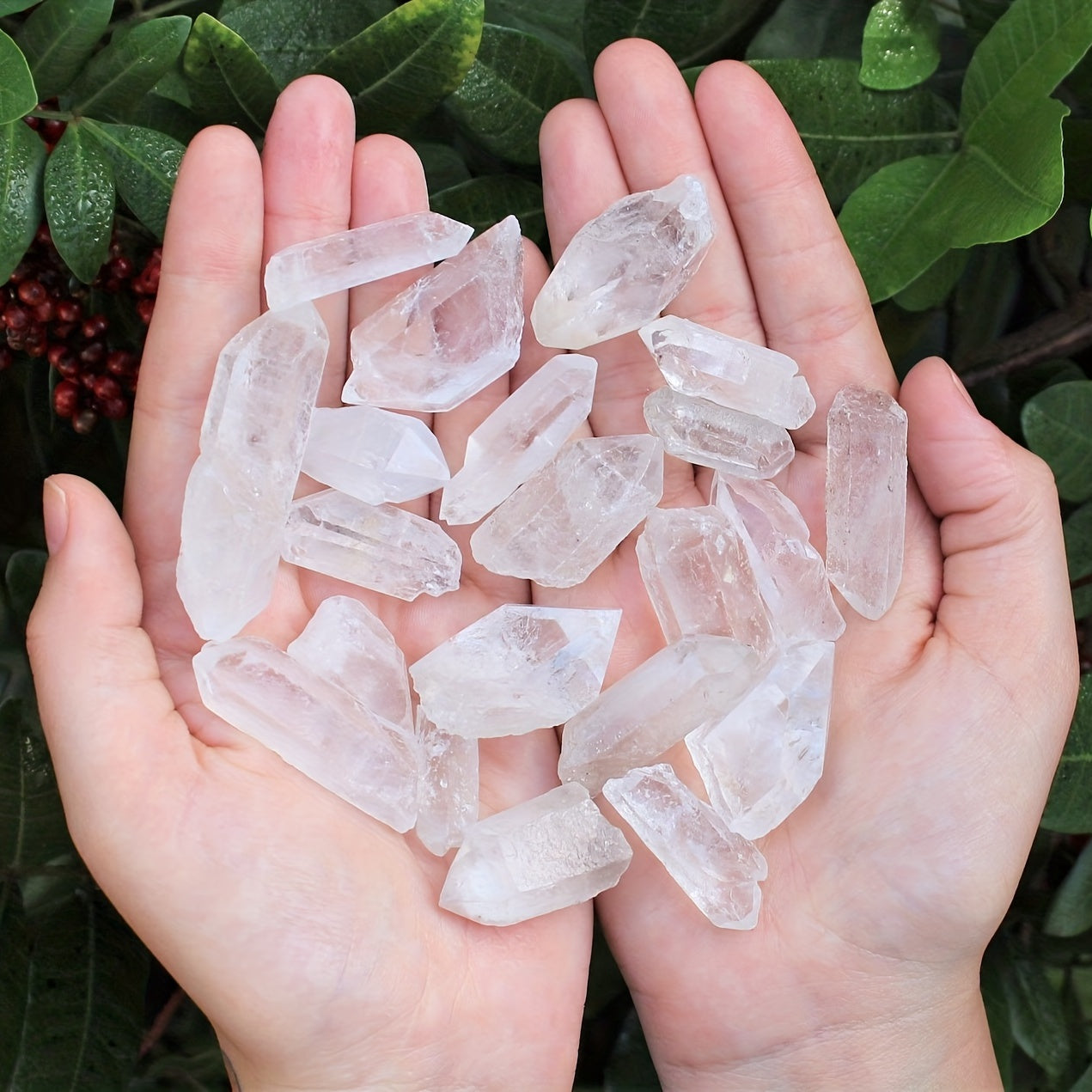 2" 2.54/5.08cm Transparent Quartz Crystal Point Pendant