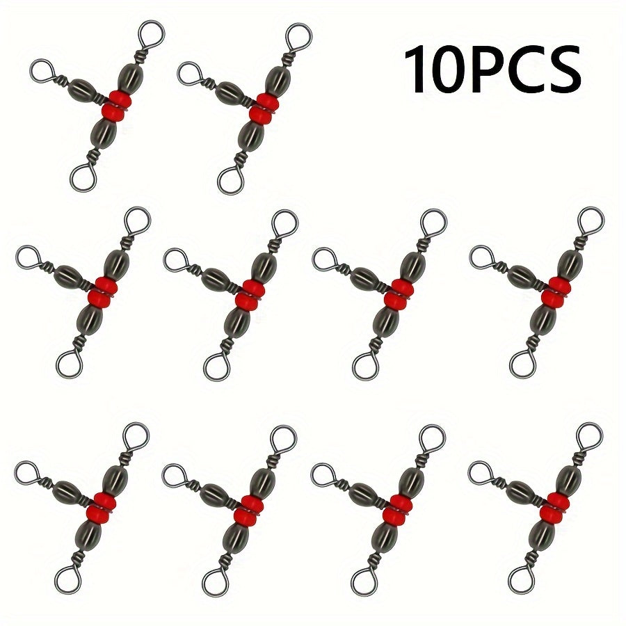 10Pcs Fishing Buckle 360 Degree Mini Rotating Ring Fish Hook Bait Connector