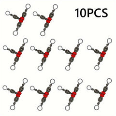 10Pcs Fishing Buckle 360 Degree Mini Rotating Ring Fish Hook Bait Connector