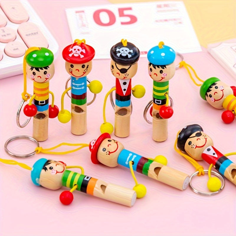 Wooden Pirate Whistle Toy: Playing Instrument, Award, Small Gift