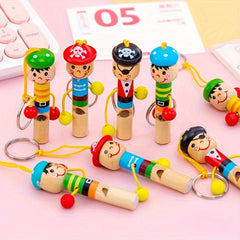 Wooden Pirate Whistle Toy: Playing Instrument, Award, Small Gift