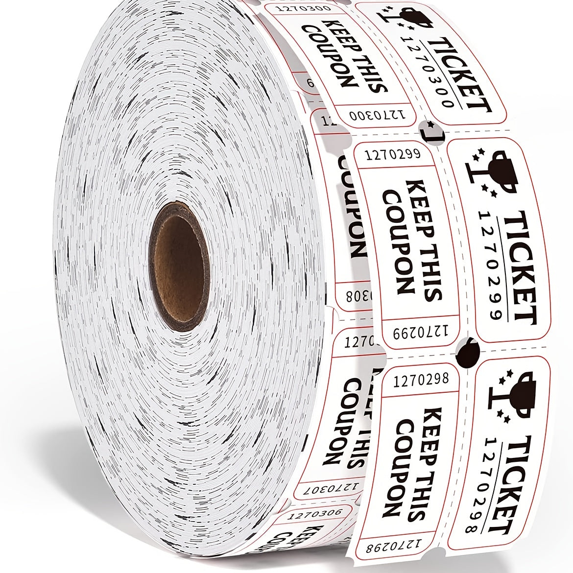 2000 Raffle Tickets Double Roll for Events Entry, Reward, Fundraiser