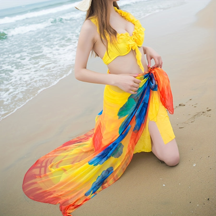 Printed Lightweight Sunscreen Shawl for Women