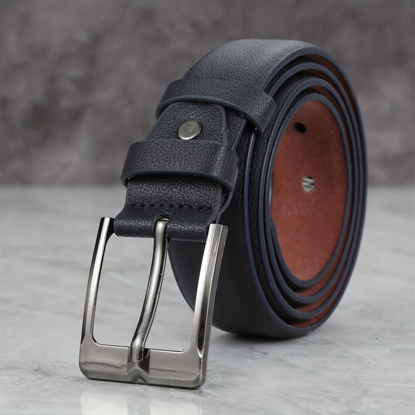 Men's Pin Buckle Belt PU Leather Casual Jeans Pants Strap