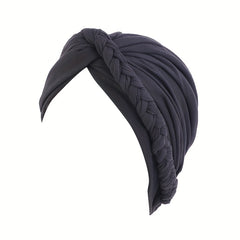 Bohemian Twist Braid Turban Hat Vintage Bandanna Head Scarf Casual Hijab