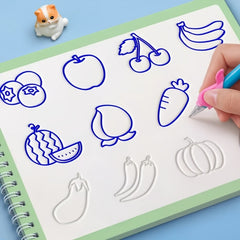 Set of 4 Reusable Drawing Books for Writing Practice - Ages 4+