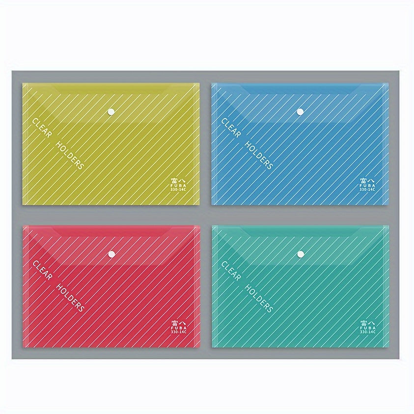 Thickened A4 File Bag Snap Button Storage Test Paper Bag Transparent File Bag