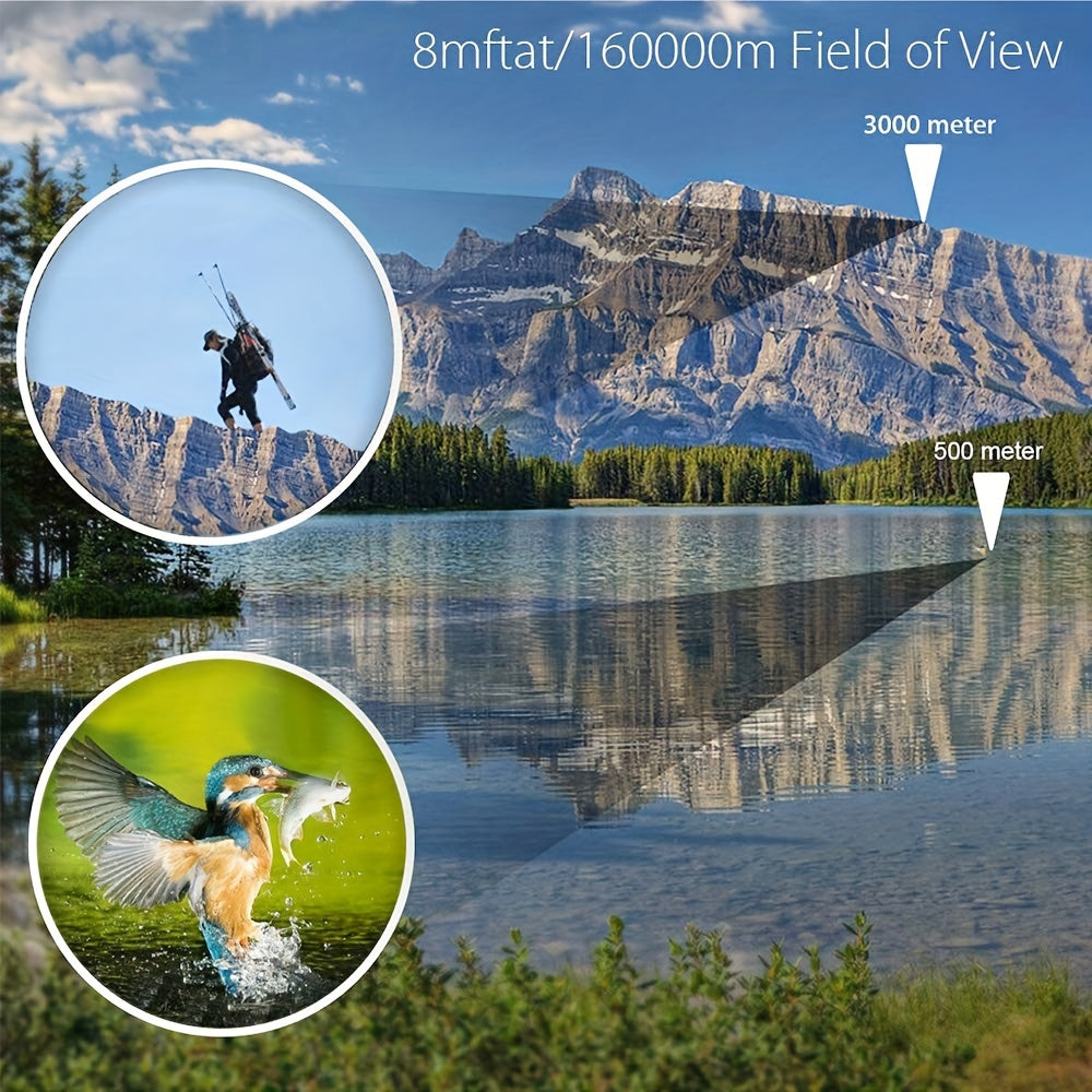 60x60 Compact Binoculars HD Portable Binoculars Low Light Night Vision