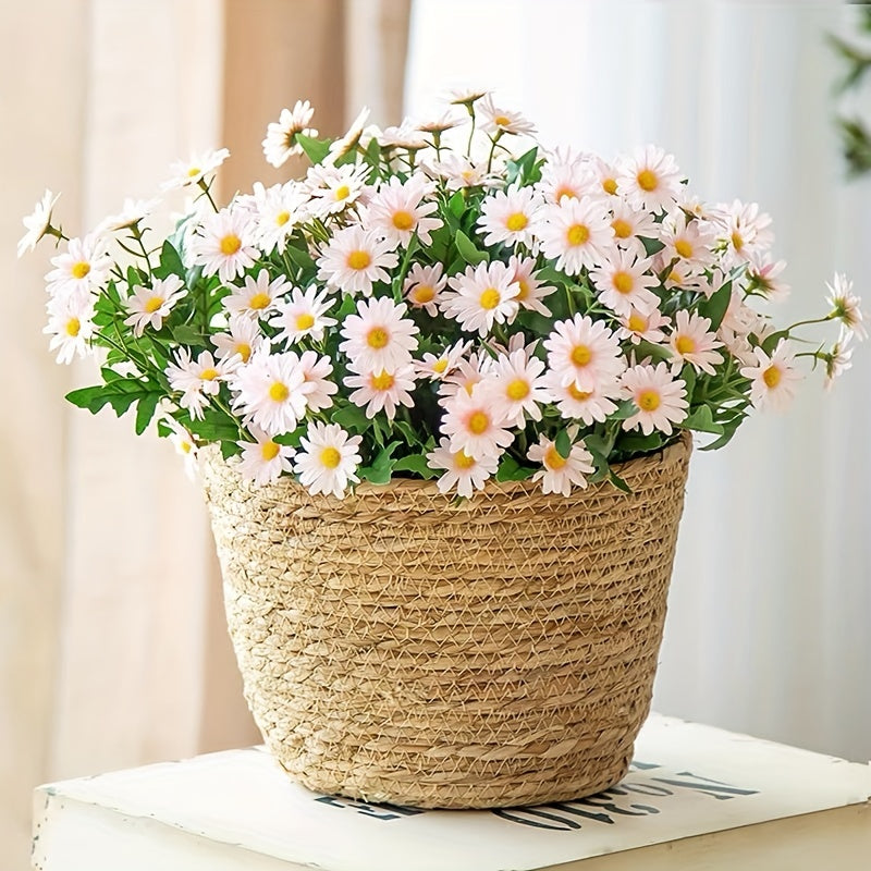Straw Woven Storage Basket Flower Pots Plant Container Indoor & Outdoor