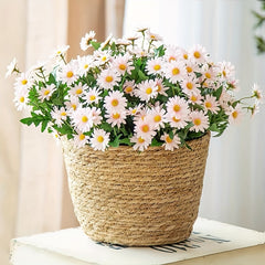 Straw Woven Storage Basket Flower Pots Plant Container Indoor & Outdoor