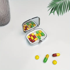 Witch House 2 Compartment Medicine Box Autumn Leaves Witch Silhouettes