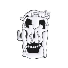 Cat Skull Cartoon Animal Pin Cat Brooch