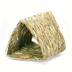 Straw Hand Woven Small Pet House Hamster Tunnel Toy