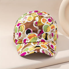 Circle Graffiti Printed Baseball Cap Adjustable Casual Sun Hat Unisex