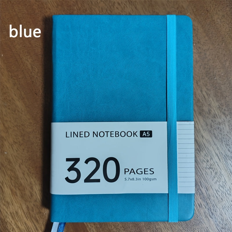 A5 Thickened Lined Notebook with Strap - 320 Pages