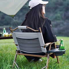 Portable Lounge Chair With Cup Holder & Snack Tray for Outdoor Use