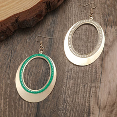 Oval Drop Earrings for Women, Creative Design