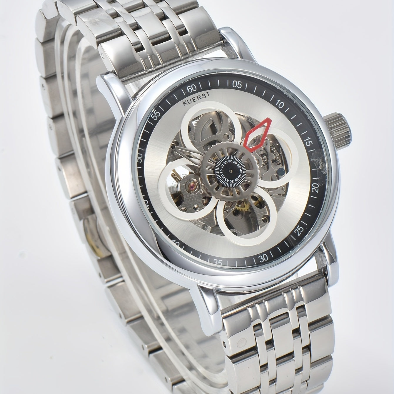 Teenager s Watch Men s Butterfly Double Button Steel Automatic Mechanical Watch