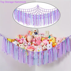 Colorful Stuffed Toys Storage Net - Keep Kids' Rooms Tidy