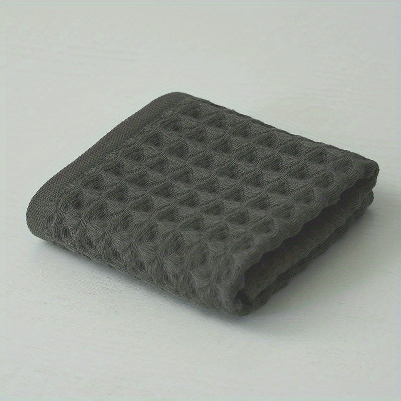 Honeycomb Grid Face Towel Soft Absorbent Quick Drying Bathroom Kitchen Travel
