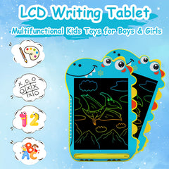 2pcs 21 Dinosaur Kids LCD Writing Tablet Reusable Drawing Board Educational Toy