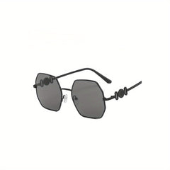 Men's Polygonal Metal Sunglasses for Outdoor Sports