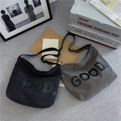 Vintage Vegan Crossbody Bag Large Capacity Shoulder Bag
