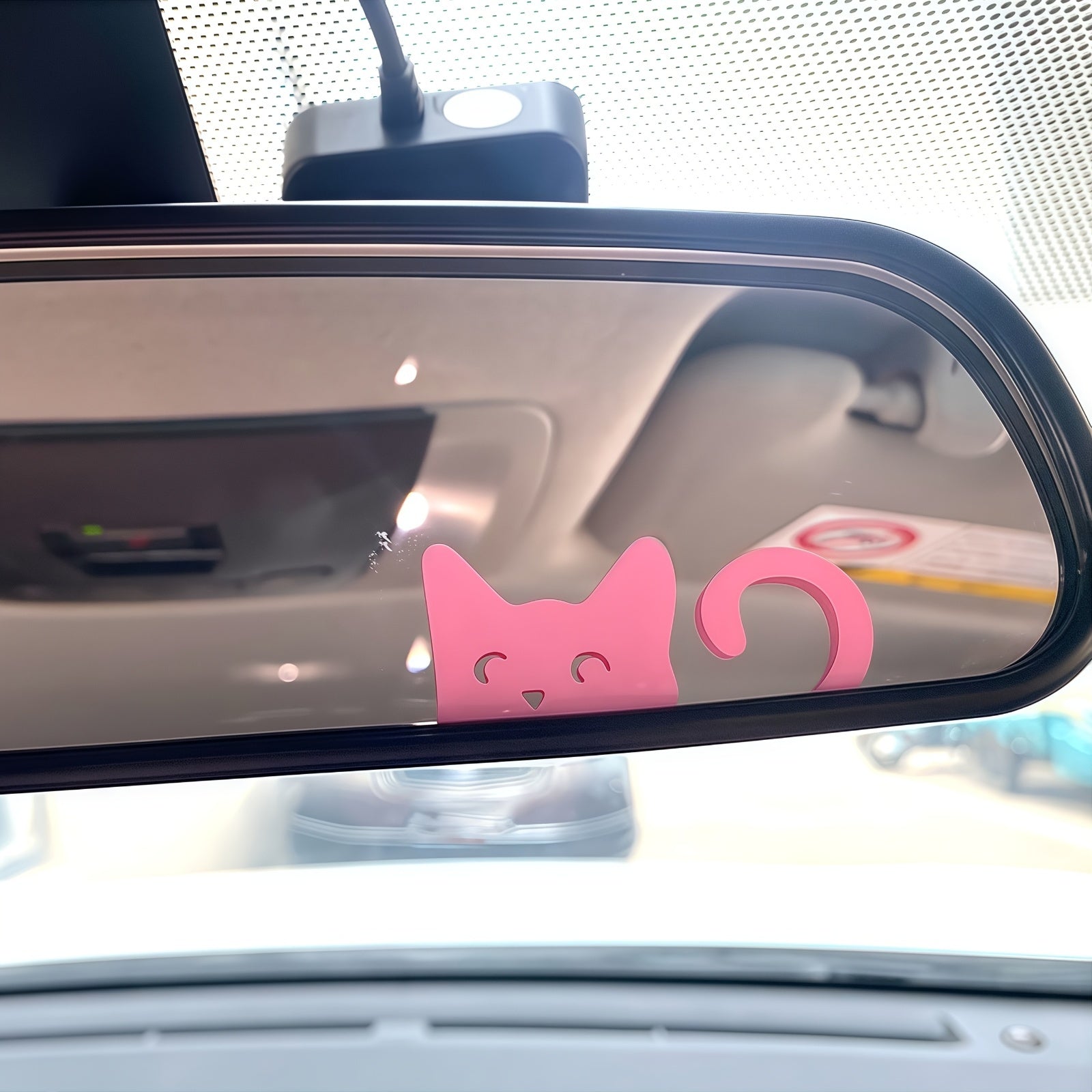 Cat Peeping Pattern Sticker Vinyl Decal Easy to Apply Pink Mixed Colors