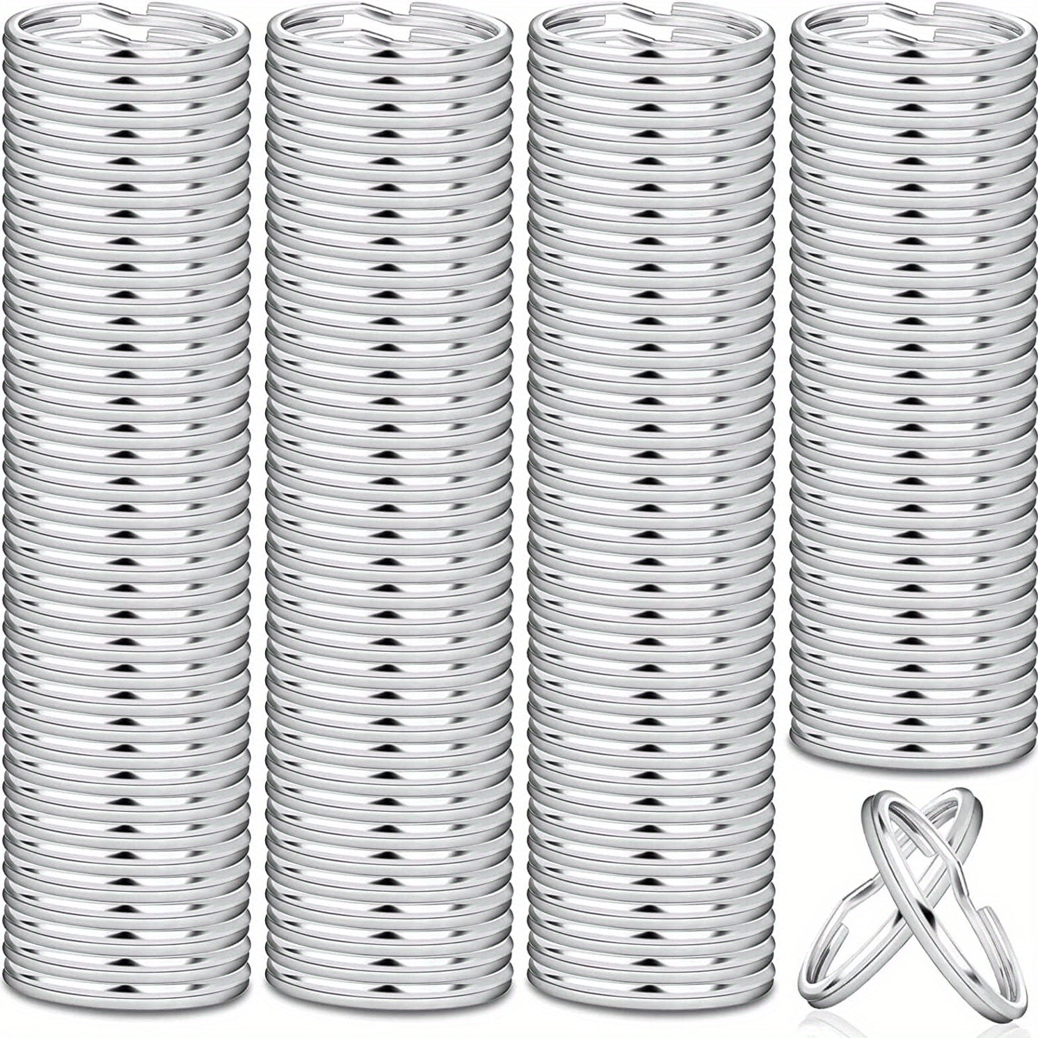 20pcs Silver Plated Blank Key Ring Split Rings Bulk 2.54 cm