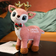 Christmas Elk Plush Toy Doll Plum Deer Fawn Holiday Decoration Gift
