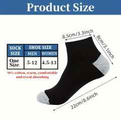 6 Pairs Men's 100 Cotton Thick Sports Socks