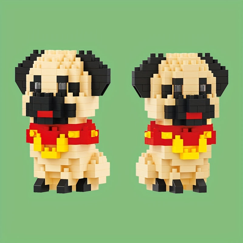 DIY Bulldog Building Blocks Model Kit Educational Toy