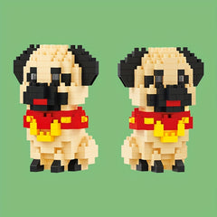 DIY Bulldog Building Blocks Model Kit Educational Toy