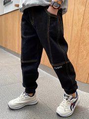 Boys Denim Long Pants With Pocket Kids Clothing For Spring And Autumn