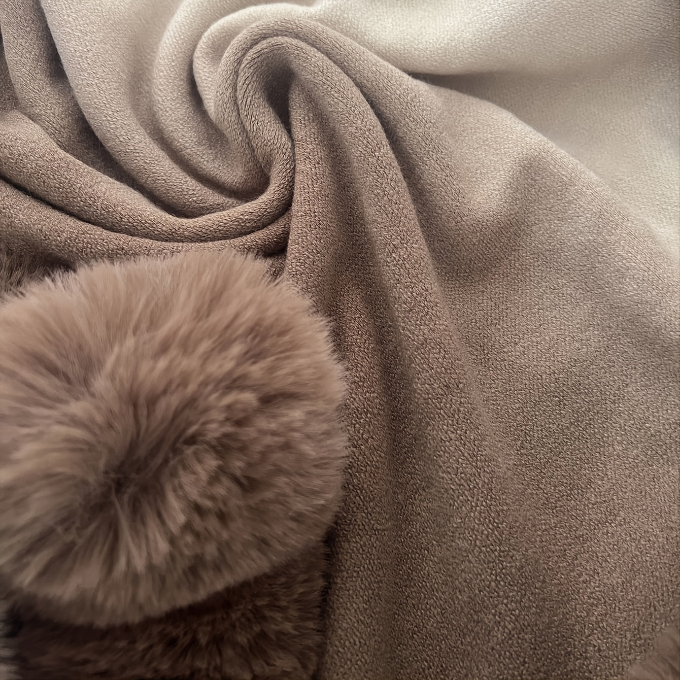 Rabbit Fur Shawl Scarf Collar Cashmere Cloak Winter Warm Wrap