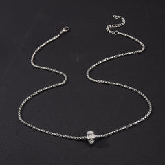 Skull Pendant Punk Style Stainless Steel Necklace