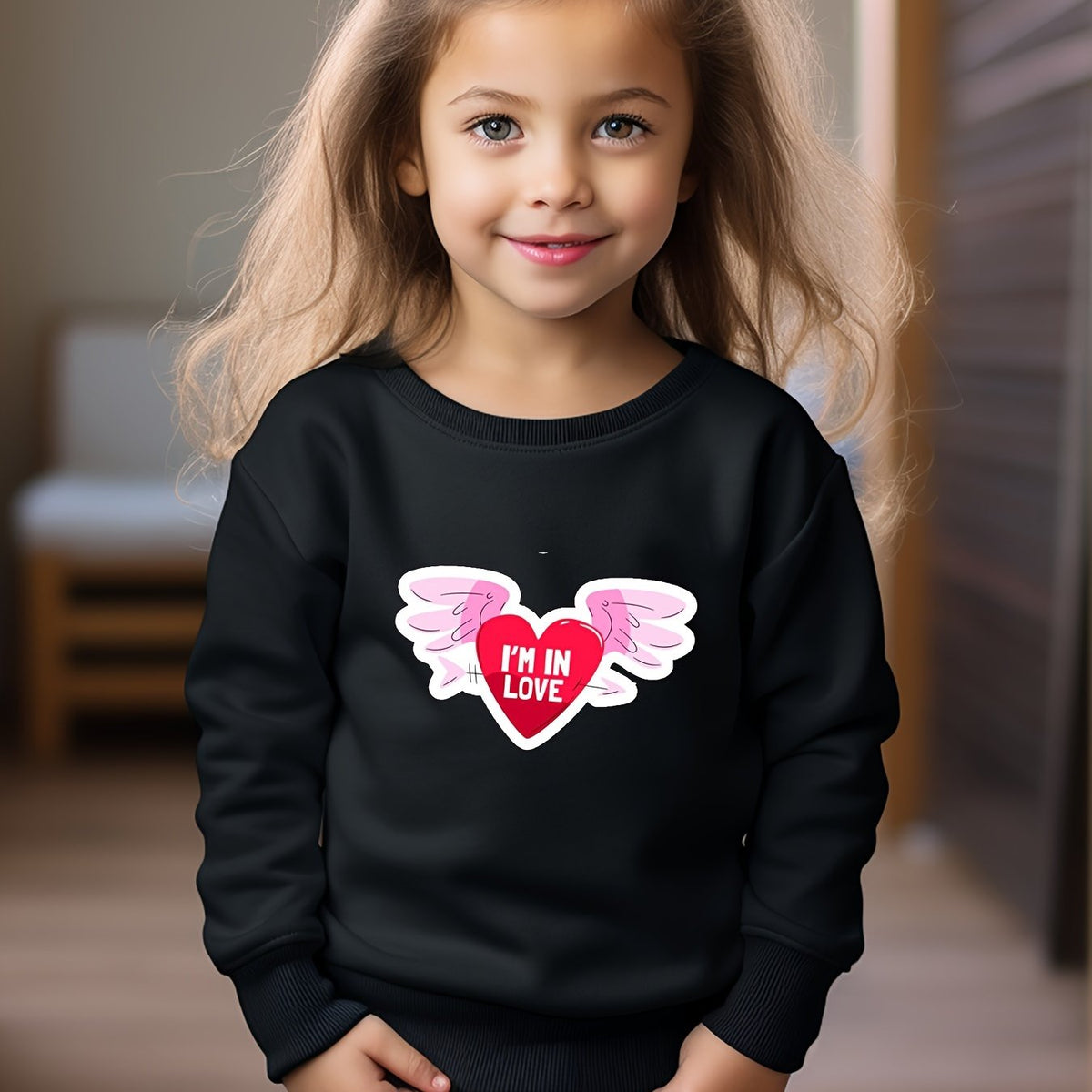 OERYUI Cupid's Heart Graphic Sweatshirt for Kids
