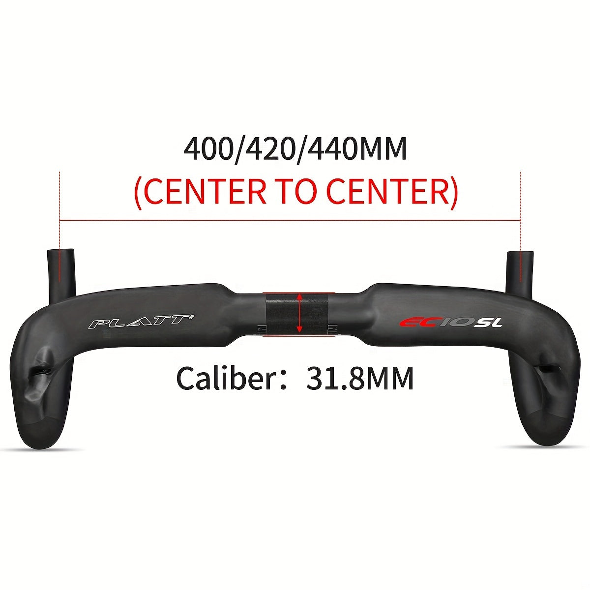 Carbon Road Bike Handlebar 31.8MM 400 420 440MM Internal Routing