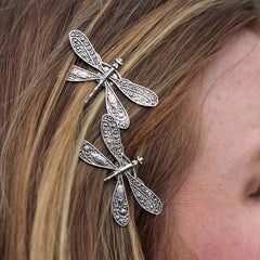 Metal Dragonfly Hair Clip Vintage Silvery Punk Hairclip Barrette