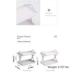 2 Layer Figure Shape Wall Mount Guard Rail Storage Rack