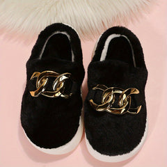 Plush Fluffy Slippers Warm Fuzzy Shoes Indoor Bedroom