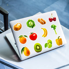 50pcs Fruit & Veggie Vinyl Stickers for Laptops Water Bottles