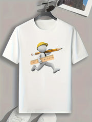 Creative Pattern Men's Graphic Tee for Summer