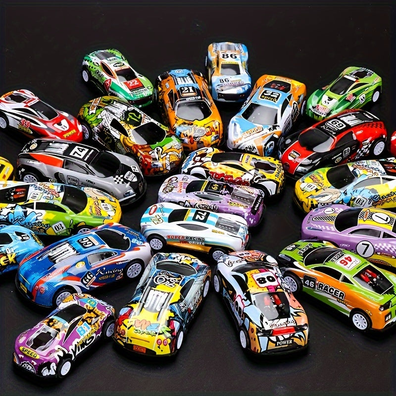 Alloy Small Car Inertia Pull Back Toy Set