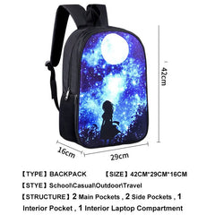 Animal Horse Print Backpack for Teenager Boys Girls School Bags