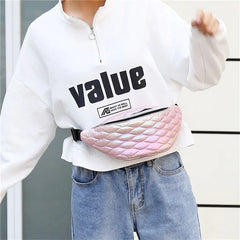 Laser Waist Bag Fanny Pack Chest Bag Linger Crossbody Phone Pouch