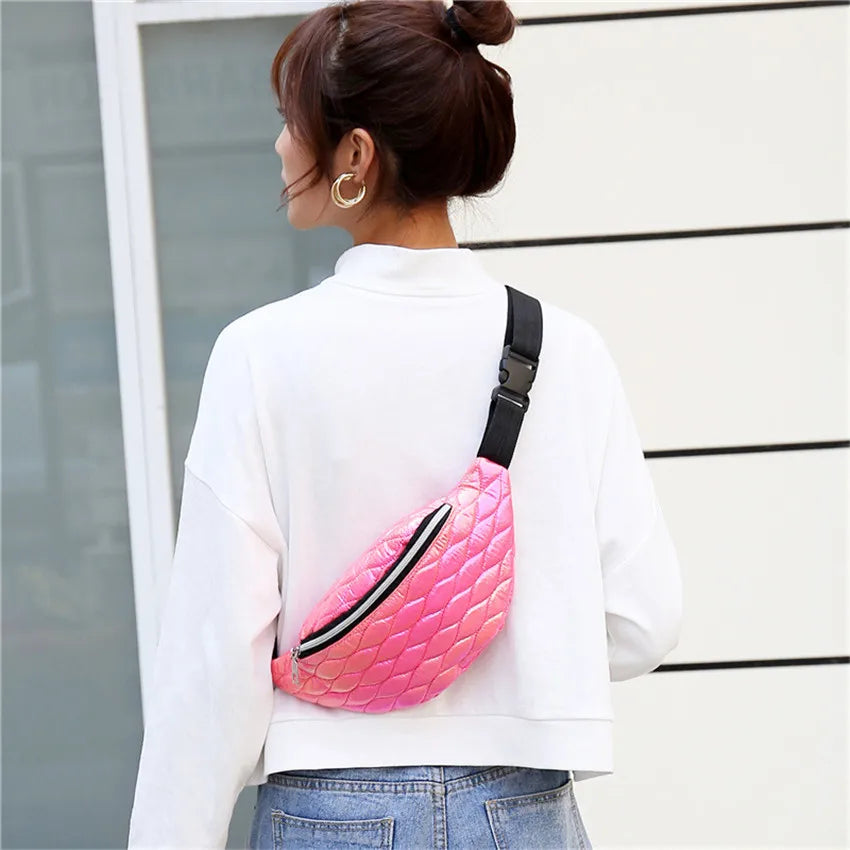 Laser Waist Bag Fanny Pack Chest Bag Linger Crossbody Phone Pouch