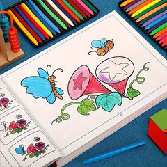 Kids Coloring Book with Guides Educational Drawing Activity Book