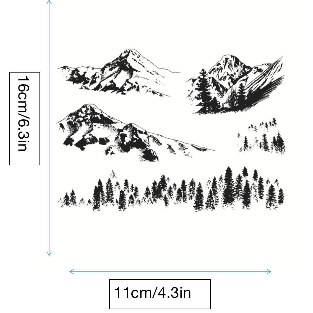Mountains Stamps Transparent Stamps For Card Making and Scrapbooking