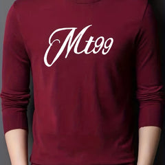 Men's Knitted Crew Neck Sweater for Fall Winter
